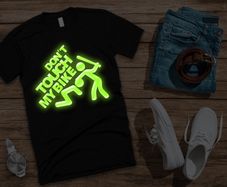 Don't touch my Bike t-shirt glow in the dark t-shirt biker t-shirt glowing logo