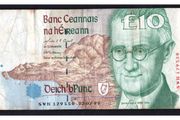 1999 Ireland IR10 James Joyce Banknote Series C. Note issued 02/07/99. Serial number SWN129550