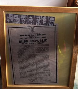 Irish proclamation framed