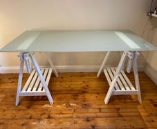 Ikea trestle desk / table