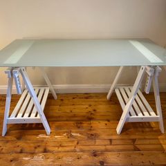Ikea trestle desk / table
