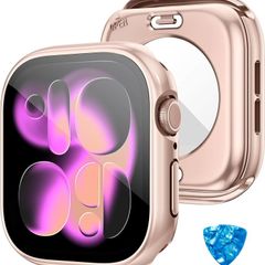 [2 in 1] Waterproof Case for Apple Watch Series 11/10 42mm Screen Protector,360 Protective PC Cover Tempered Glass,Front & Back Bumper for iPhone Watch 42mm