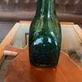 Tall Cobalt Green Studio Vase in the Shape of a Bottle 1960s Image 7