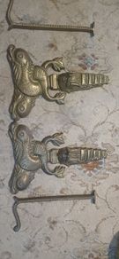 Of New South Wales Maritime interest: A pair of cast brass commemorative andirons Probably late 19th/early 20th century