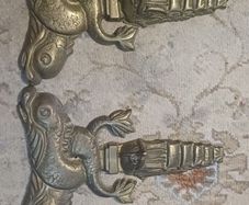 Of New South Wales Maritime interest: A pair of cast brass commemorative andirons Probably late 19th/early 20th century