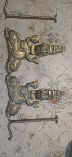 Of New South Wales Maritime interest: A pair of cast brass commemorative andirons Probably late 19th/early 20th century