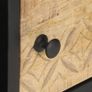 Coffee Table with Carved Door 90x55x36 cm Rough Mango Wood Image 5