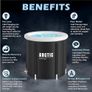 Ice Bath Tub for Recovery 400L XL Portable Cold Water Therapy Tub for Athletes  5-Layer Insulated Cold Plunge Pool with Thermo-Tech Thermometer & Bag Outdoor Black Image 2