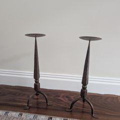 Arts & Craft Style Copper Candlesticks
