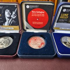 Complete Rory Phil and Luke Irish Silver Proof Coin Set