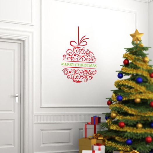 christmas ball decal