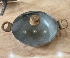 Non stick Ceramic Wok frying pan with glass lid