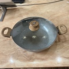 Non stick Ceramic Wok frying pan with glass lid