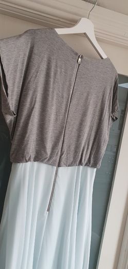 TED BAKER jewelled jersey top with aqua silk skirt Sz 3 (Fit 12-14UK) - Rrp 225 (New)