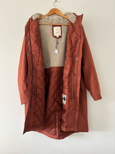 Seasalt Cornwall Brown Plant Hunter Cotton Waterproof Coat