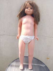 Approx 83 cm tall Vintage Doll