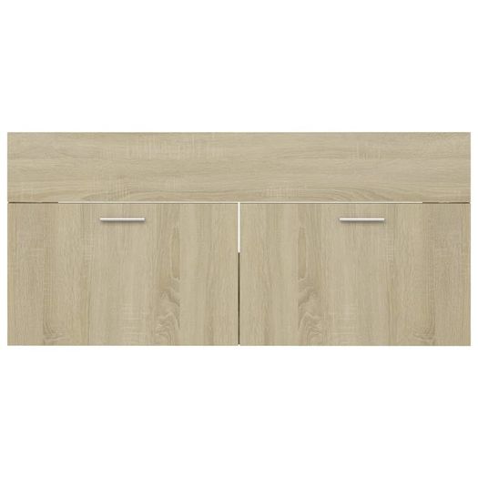 Sink Cabinet with Built-in Basin Sonoma Oak Chipboard