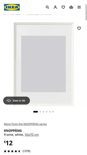 Ikea Knoppang White Frame