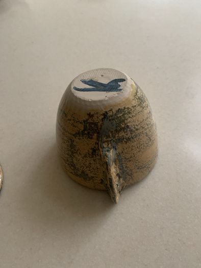Unique pottery mugs x 2