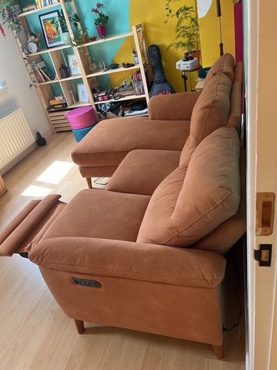 Corner Chaise Sofa with electrical recliner