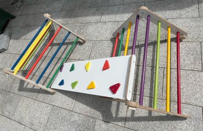 Pikler triangle climbing set with slide/climbing, foldable