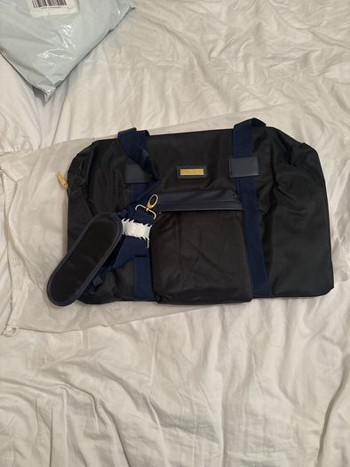 VERSACE PAFUMS Men's Large Black & Blue Sports / Travel / Weekender / Gym Bag