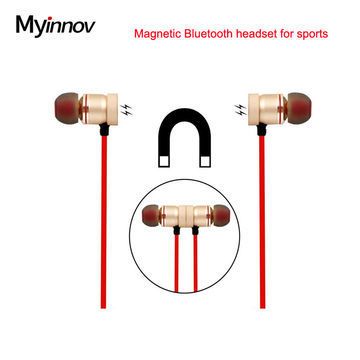 Magnetic Wireless Bluetooth Stereo Earphones Headphones for iPhone Samsung HTC