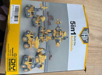 Construction vehicles 5 in 1 transformable robot