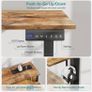 Standing Desk, Electric Height Adjustable Desk with 3 AC Outlets & 2 USB Ports, 120 x 60 cm Stand Up Desk with 2 Drawers Image 3