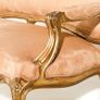19th Century French Louis XV Antique Sofa  Carved Wood  Gilded Details Image 4