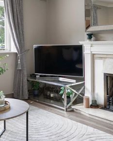 Modern Glass & Chrome Coffee Table