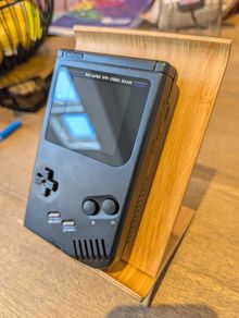 Gorgeous modded Gameboy - Gameboy DMG in new Black Shell with IPS LCD Upgrade - #433