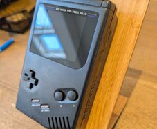 Gorgeous modded Gameboy - Gameboy DMG in new Black Shell with IPS LCD Upgrade - #433