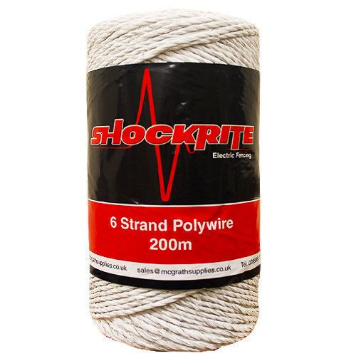 ShockRite SRM406 0.6J Energiser, White Wire Lead Out Cable Kit