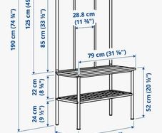 Coat rack and bench with shoe storage