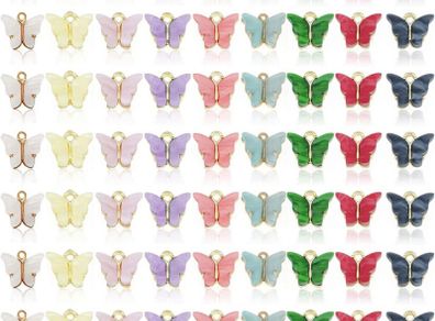 63 PCS Butterfly Charms Acrylic Butterfly Pendants for Jewelry Making DIY Necklace Bracelet Earring Making Crafting Accessory (FREE POSTAGE)