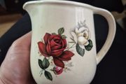 Vintage Roses Patterned Jug Made In Romania