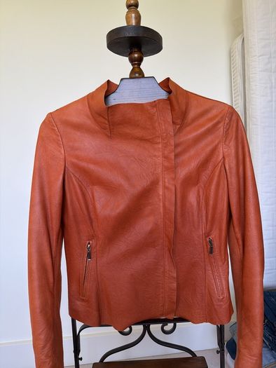 Cigno Nero Genuine Leather Jacket in Tan  UK 10 / EU 38