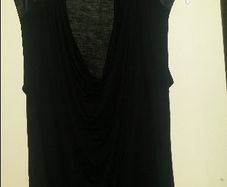 Brand new Zara W&B Collecion black drape neck sleveless top size UK12 EU40 Postage included