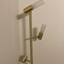 Floor Lamp Gold and Frosted Glass Image 2