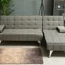 FREE DELIVERY Fabric Sofa Bed Cushions Dark Grey Image 3