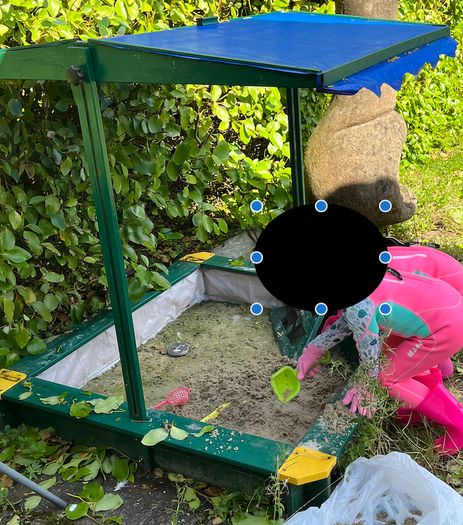 Wooden sandpit