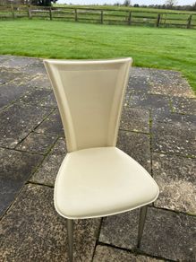 Leather dining chairs