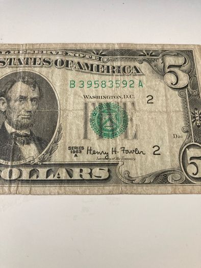 USA 1963 A 5 Dollars Banknote