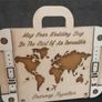 Wooden Wedding Card in the shape of a travel suitcase, Inner envelope for monetary wedding gifts Image 10