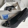 Gabor suede black buckle detail high heel shoes size 7 uk 40.5 EU  and UK 3 EU 35.5 RRP 105 new & boxed Image 6