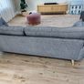 French Connection DFS Zinc Grey 4 seater couch and armchair set Image 6