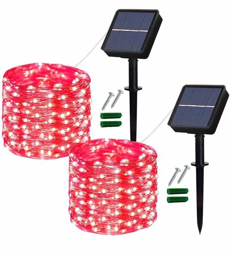 Solar Fairy Lights Outdoor, 2 Pack 12M/40Ft 120LEDs Solar String Lights, 8 Modes Waterproof solar Garden Lights Indoor/Outdoor (MULTIPLE COLOURS)