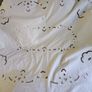 Vintage Cutwork Embroidery Cotton Tablecloth Oval 125cm x 170cm with stitched sewn edges in excellent condition with no issues FREE STANDARD POSTAGE INCLUDED Image 6