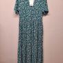 New M&Co blue floral print tiered cotton dress size UK 14 petite Image 4